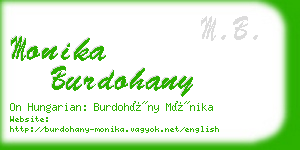 monika burdohany business card